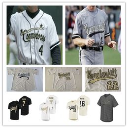 Ncaa Vanderbilt Commodores College Baseball Jersey Dansby Swanson Parker Noland Davis Diaz Matthew Polk RJ Schreck Chris Maldonado Jack Bulger Jonathan Vastine