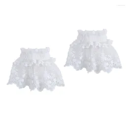 Knee Pads Women Flared Tulle Sleeves Detachable False Cuffs Wrist