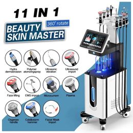 Spa salon 11 in 1 hydro facial machine water oxygen RF ultrasound Hydrodermabrasion oxygen jet peeling facial beauty equipment