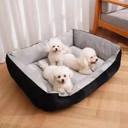 kennels pens Winter Warm Pet Bed for Dog Cat Multiple Styles Flannel Thickened High Bumper Pet Sofa Soft Cushion Nest Baskets Pet Supplies 231101