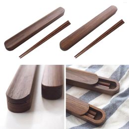 Chopsticks Reusable With Storage Case Box Flatware Travel Stationery Outdoor