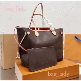 Evening Bags Designer Bag Tote Bag Woman Large Handbags Never Shopping Full Women High Quality Classic Flower Checked Shoulder Bag MM Size Handbags