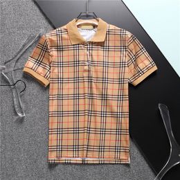 Fashion Summer Golf Mens Polo Shirt Business Casual Short-Sleeved Comfortable Breathable Polos Tees