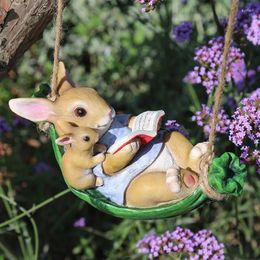 Garden Decorations Small Ornaments Tree Decoration Creative Cartoon Animal Resin Swing