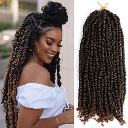 Ombre Passion Twist Crochet Braid Hair 18 Inch Wholesale Pre Looped Water Wave Hair