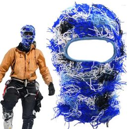 Cycling Caps Knitted Full Face Ski Mask Distressed Shiesty Fuzzy Fit Winter Protection