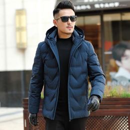 Men's Down Jacket Nan Dong Zhuang Style Young And Middle-aged Men Casual Short Hooded Zipper Warm Coat On Behalf