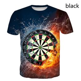 Men's T Shirts Fashion 3d Printed Shirt Men T-Shirt Darts Throw Game Graphic Tee Funny Summer Short Sleeve Tops