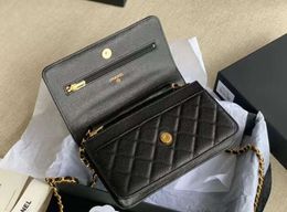 10A Top Tier Quality Jumbo Double Flap Bag Luxury Designer Real Leather Caviar Lambskin Classic All Black Purse Quilted Handbag Shoulde Festival Bags YT5009