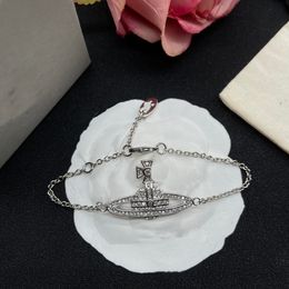 Designer Charm Bracelets Letter Vivian Chokers Luxury Women Fashion Jewellery Metal Pearl Bracelet cjeweler Westwood ddf