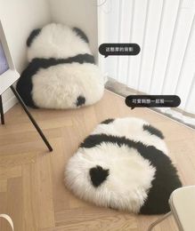 Pillow Panda Bay Window And Fur All-in-one Sofa Wool Ins Wind Girl Home Decoration