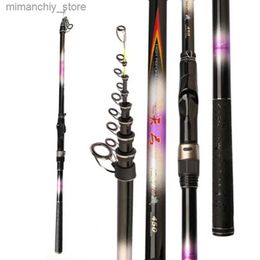Boat Fishing Rods Soft Tail Rocky Fishing Rod Carbon Sea Rod 2.4-5.4m Big Guide Eye Telescopic Spinning Rod Casting Rod For Travel And Holiday Q231101