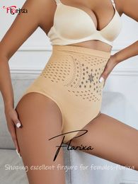 Waist Tummy Shaper Flarixa Women Flat Belly Shaping Panties Seamless Hollow Out Briefs High Waist Underwear For Women Tummy Control Body Shaper 231101