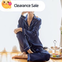 Women's Sleepwear Women Silk Satin Pajamas Pyjamas Set Pijama Couple Suit Solid pajamas Multicolored pajama party 231031