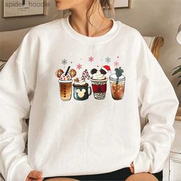 Mens Hoodies Sweatshirts Gingerbread Christmas Coffee Sweatshirt Christmas Coffee Lover Hoodie Magic Kingdom Christmas Sweater Iced Latte Christmas Tops L23110