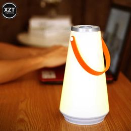 Night Lights Creative Portable LED Lantern Hanging Tent Lamp USB Touch Switch Rechargeable Night Light for Bedroom Living Room Camping light P230331