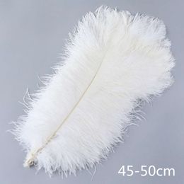 10 Pcs/lot White Ostrich Feathers for Wedding Party Decoration Plumes Table Centrepiece Accessories Plumas Bulk Wholesale