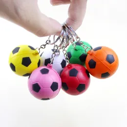 Basketball Sponge Ball PU Keychain 4cm Solid Foaming Knapsack Pendant Football Decompression Sports Toys Decorative Pendant