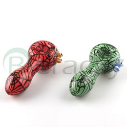 Beracky 4inch Spider Spoon Pipe Smoking Accessories Glass Pipes Heady Glass Hand Pipes Colourful Accessories