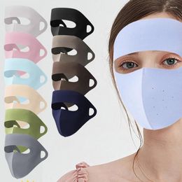 Berets Summer Full Face Protection Mask Thin Silk Sunscreen Masks Breathable Anti Ultraviolet Outdoor Cycling Cover