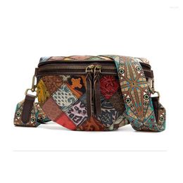 Waist Bags Fashion Bohemia Style Leather Chest Bag For Lady Crossbody Shoulder Female Girls Fanny Pack