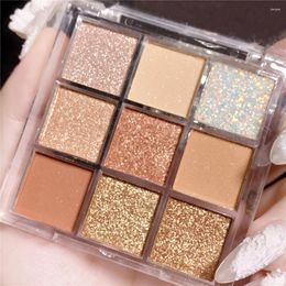 Eye Shadow Fashion Eyeshadow Palette 9 Colours Matte Shimmer Glitter Nude Cosmetics Pearlescent Earth Colour Makeup