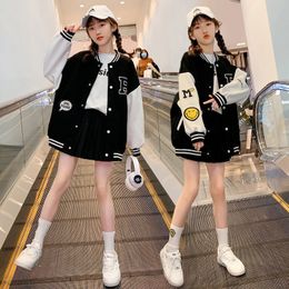 Jackets Children's Korean Style Autumn Jackets Teenager Leisure Baseball Bomber Tiny School Uniform Kids Clothes For Teen Quilted Coats 230331