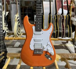 st Electric Guitar Solid Body Orange Colour Rosewood Fingerboard High Quality Guitarra Free Shipping