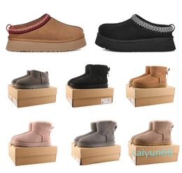 Sport slipper men Womens slides Mini Boot Slipper Fur Slides Platform Boots Suede Wool Winter Wool boots