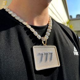 Charms 3D Design Jewelry 925 Sterling Silver VVS Bling Rapper Men Hip Hop Custom Rectangle Pendant 231031