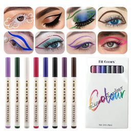 Eye Shadow/Liner Combination 8 Colours Eyeliner Set Quick-drying Easy To Color Makeup Eye Liner Long Lasting Waterproof Eyeliner Cosmetic For Eyes 231031