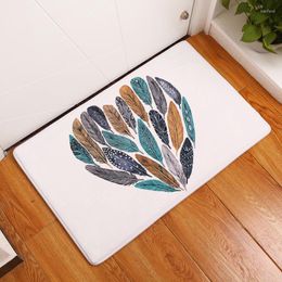 Carpets Feather Pattern Outdoor Door Mats Home Decoration Hallway Rugs Kitchen Living Room Floor Mat