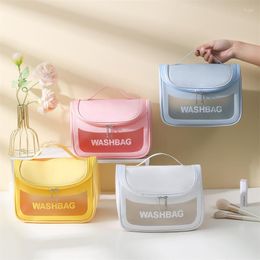 Storage Bags Pvc Cosmetic Bag Transparent Portable Travel Wash Bathroom Organisation Waterproof Modern Simple Dustproof Eco