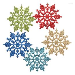 Christmas Decorations 24pcs Snow Flakes 6.5CM Plastic