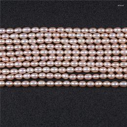 Loose Gemstones Natural Color 5-6mm Grade Rice Freshwater Pearl Strands