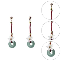 Stud Earrings 1 Pairs Chinese Jade Ancient Dangling Earring Hanfu Vintage Cheongsam Jewellery Gift For