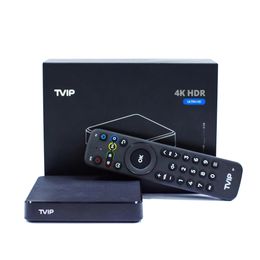 Original TVIP 605SE SMART TV BOX Linux Android 7.0 SUTED DUAL SETTER TOP BOX 4K ULTRA 4K/2.4GWIFI Ultra Super Clear