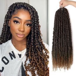 Solid Colour Passion Twist Braiding Hair Synthetic Passion Twist Crochet Braids Wholesale 18 Inch Water Wave Synthetic Braid Hair