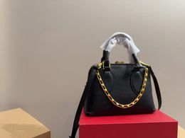 Handbag Women's Cool Bag Fashion Crossbody Bag Genuine Leather Material Gold Hardware Metal Jewelry Cute Women's Famous Brand Bag
