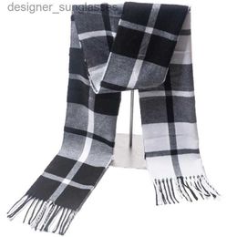 Scarves Fashion Women Warm Classic Lattice Scarves Casual Popular Cashmere Couple Plaid Winter Men Business Unisex Muffler Soft ShlL231101