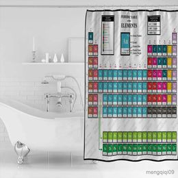 Shower Curtains Chemistry Decorative Fabric Shower Curtain Periodic Table of Elements Bathroom Curtain Bathroom Decor Best R231101