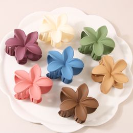 Matte 8CM Big Size Flower Hair Claw In Bulk Cute Hair Clip Strong Hold Barrettes Large Hair Clamps Thin Hair Accessories For Women Girls Gifts 2901