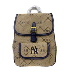 MLB2023 Autumn Designer Brand Bags for Boys and Girls Casual NY Full Printed Diamond Presbyterian Fashion ryggsäck ryggsäck TIDE