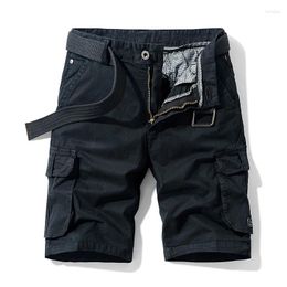 Men's Shorts 2023 Summer Caro Sort Men Fasion Casual Sorts Mens Military Pocket Pants Cotton Male Tactical No Belt Plus Size