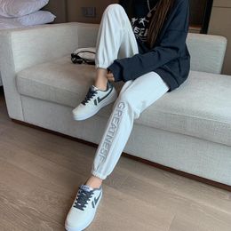 Women's Pants & Capris Ulzzang High Street Casual Spring And Autumn Thin Fashion Ins Loose Waist Ankle-Tied Track Sweatpants Small