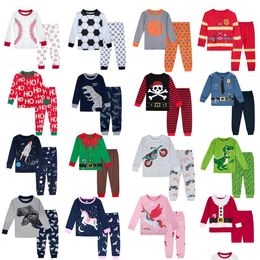 Pajamas Pajamas Boys Pyjamas Halloween Kids Pajama Set Child Dinosaur Sleepwear Toddler Girls Christmas Pjs Winter Pijamas 231019 Drop Dhzls