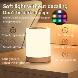 Night Lights Nursery Led Night Light Bedside Touch Sensor Nursery Light Usb Rechargeable Baby Lamp Dimmable For Kids Breastfeeding Sleep P230331