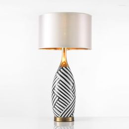 Table Lamps Lamp Simple Art Model Room Bedroom Living Study Ceramic Home American