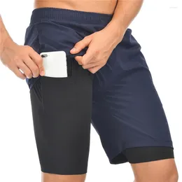 Running Shorts 2023 Mens 2 In 1 Sports Male Double-deck Fitness Quick Drying Man Jogging Gym Men