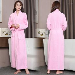 Men's Sleepwear Cotton Bathrobe Kimono El Waffle Female Large Size Spring Autumn Solid Color Women's Sleep & Lounge